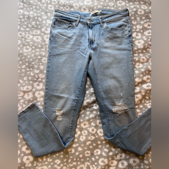 Levi’s Distressed 711 Skinny Jeans/Size 30 - Picture 1 of 5
